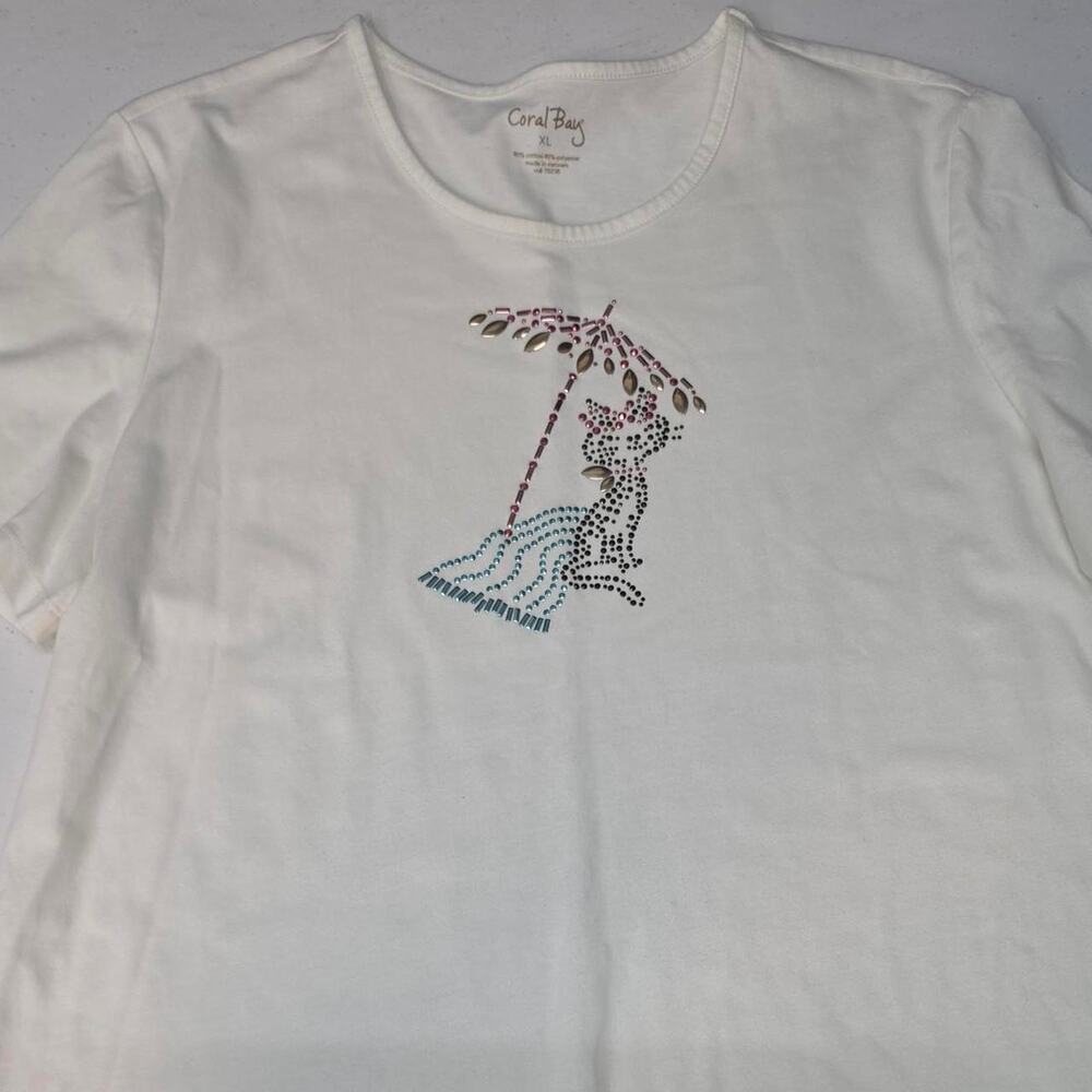 Coral bay white rhinestone deer